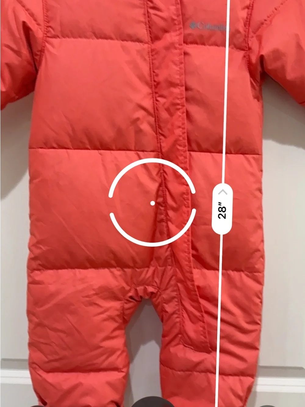 Columbia Insulated Girl’s Kids Snowsuit One-piece Jumpsuit Salmon Color 12-18M